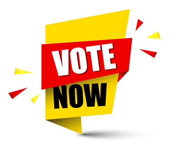 Желтое векторное знамя
