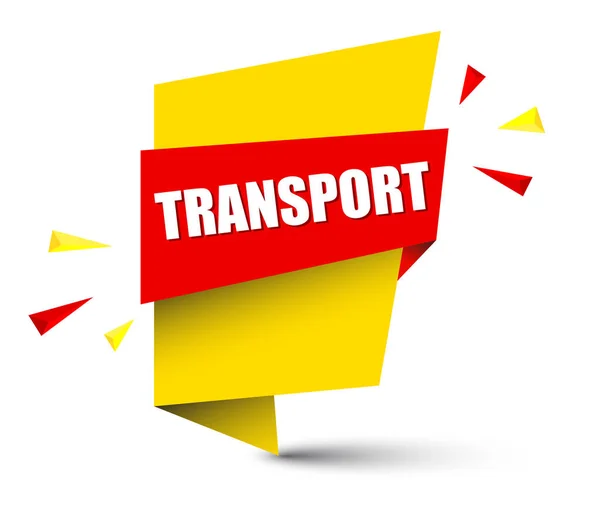 Transporte Banner Vetorial Amarelo — Vetor de Stock