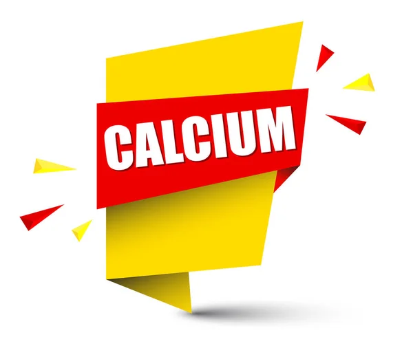 Gelbes Vektorbanner Kalzium — Stockvektor