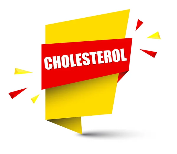 Gelbes Vektorbanner Cholesterin — Stockvektor