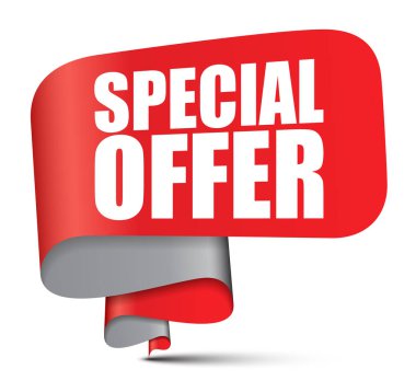 Kırmızı vektör afiş özel teklif