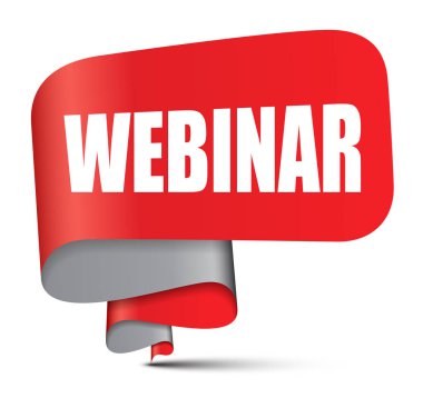 Kırmızı vektör afiş webinar