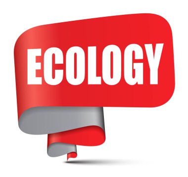 Kırmızı vektör afiş ekoloji