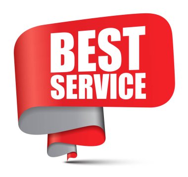 Kırmızı vektör afiş en iyi hizmeti