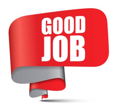 Kırmızı vektör afiş iyi iş