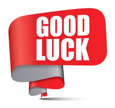 Kırmızı vektör afiş iyi şanslar