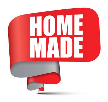 Kırmızı vektör afiş ev yaptı