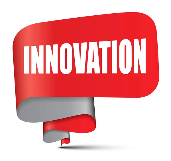 Innovación Banner Vector Rojo — Archivo Imágenes Vectoriales