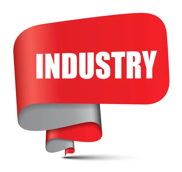 Röd Vektor Banner Industri — Stock vektor