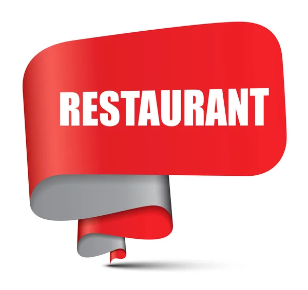 Red Vector Banner Restaurant — Stock Vector