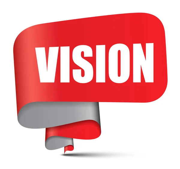 Röd Vektor Banner Vision — Stock vektor