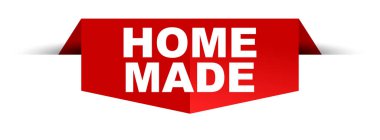 Kırmızı vektör afiş ev yaptı