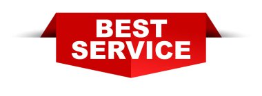 Kırmızı vektör afiş en iyi hizmeti