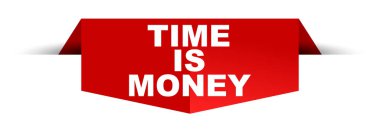 Kırmızı vektör afiş vakit nakittir