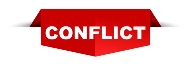 Kırmızı vektör afiş çatışma