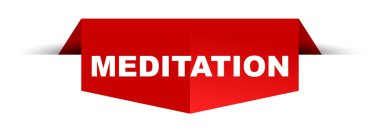 Kırmızı vektör afiş meditasyon