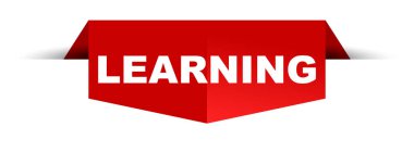 Kırmızı vektör afiş öğrenme