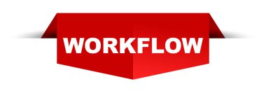 Kırmızı vektör afiş iş akışı