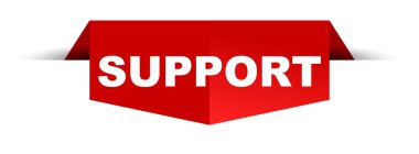 Kırmızı vektör afiş desteği