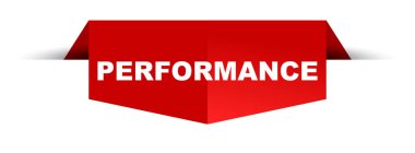Kırmızı vektör banner performans