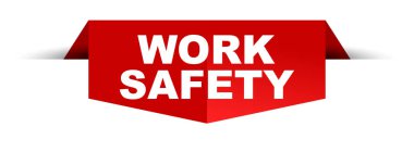 Kırmızı vektör afiş iş güvenliği