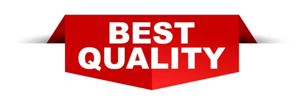 Banner Vetor Vermelho Melhor Qualidade —  Vetores de Stock
