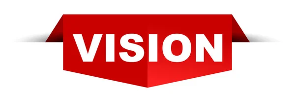 Röd Vektor Banner Vision — Stock vektor