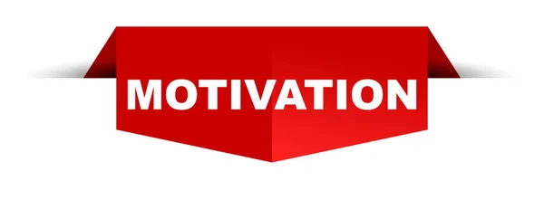 Motivazione Banner Vettoriale Rosso — Vettoriale Stock