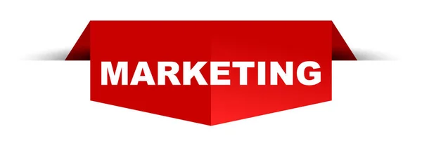 Marketing Bannière Vectorielle Rouge — Image vectorielle