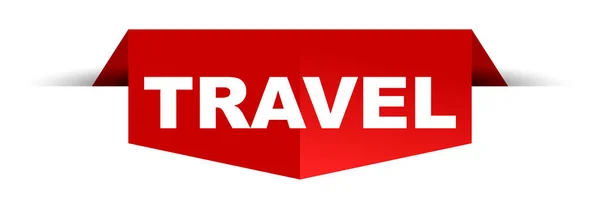 Red Vector Banner Travel — Stock Vector