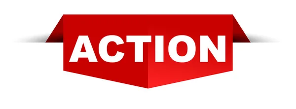 Piros Vector Banner Akció — Stock Vector