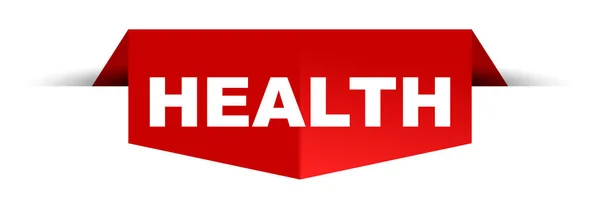 Red Vector Banner Health — Stock Vector