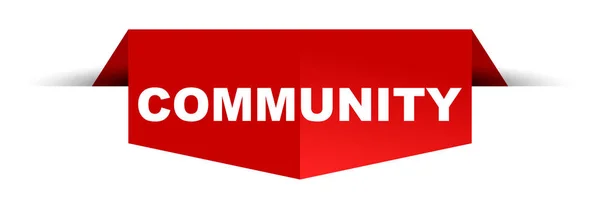 Rode Vector Banner Gemeenschap — Stockvector