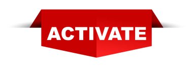 Kırmızı vektör afiş etkinleştirmek