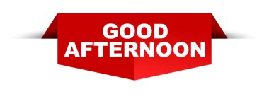 Kırmızı vektör banner iyi günler