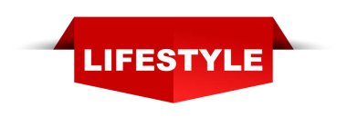 Kırmızı vektör afiş yaşam tarzı