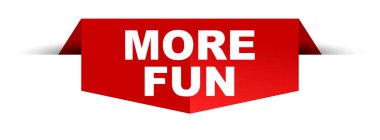 Kırmızı vektör afiş daha eğlenceli