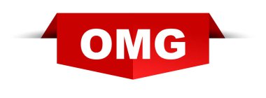 Kırmızı vektör afiş omg