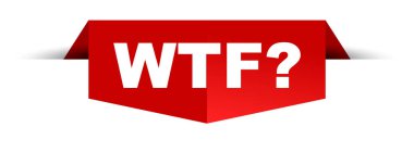 Kırmızı vektör afiş wtf