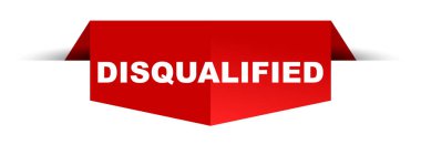 diskalifiye kırmızı vektör afiş