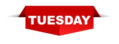 Kırmızı vektör afiş Salı