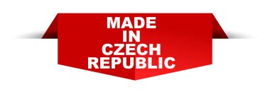 Çek Cumhuriyeti'nde yapılan kırmızı vektör afiş