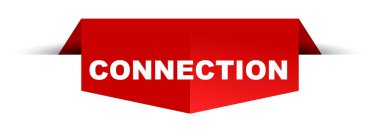 Kırmızı vektör afiş conection