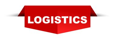 Kırmızı vektör afiş lojistik