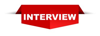 Kırmızı vektör afiş röportaj