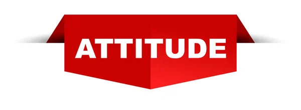 Atitude Bandeira Vetorial Vermelho — Vetor de Stock