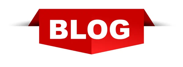 Червоний Векторний Банер Блог — стоковий вектор