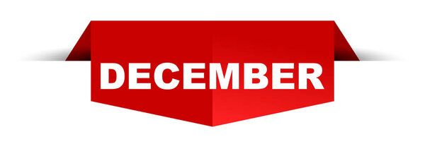 red vector banner december