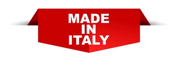 Червоний Векторні Banenr Виробництва Італії — стоковий вектор