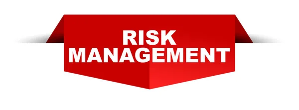 Kırmızı Vektör Afiş Risk Yönetimi — Stok Vektör